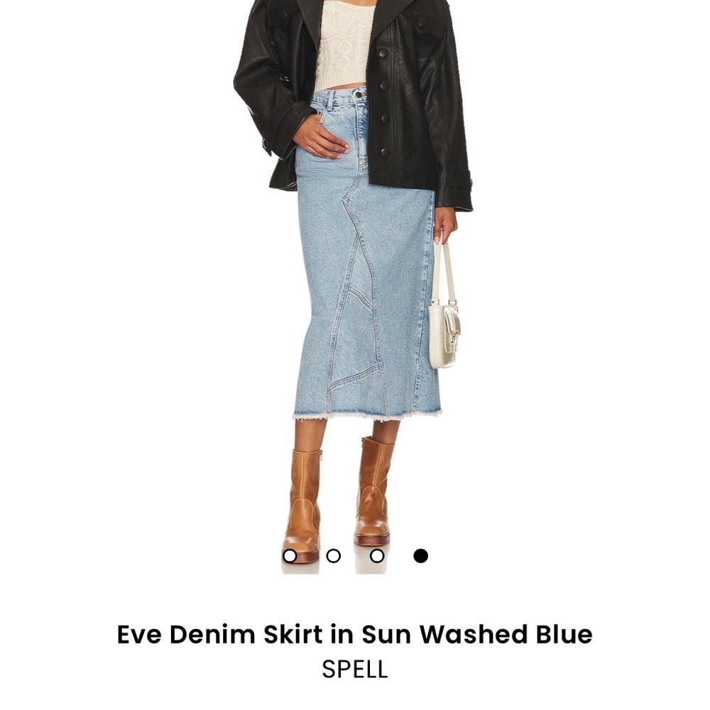 SPELL denim maxi skirt size small